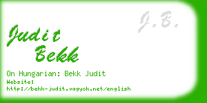 judit bekk business card